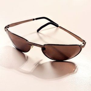 Bronze Finish Fashion Sunglasses ~ Brown Oval Lens ~ Sturdy Metal Frames ~ GVC